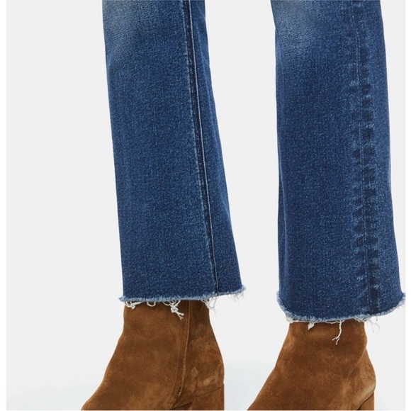 MOTHER the Outsider Raw Hem Ankle Crop Women's Jeans - Picture 3 of 9